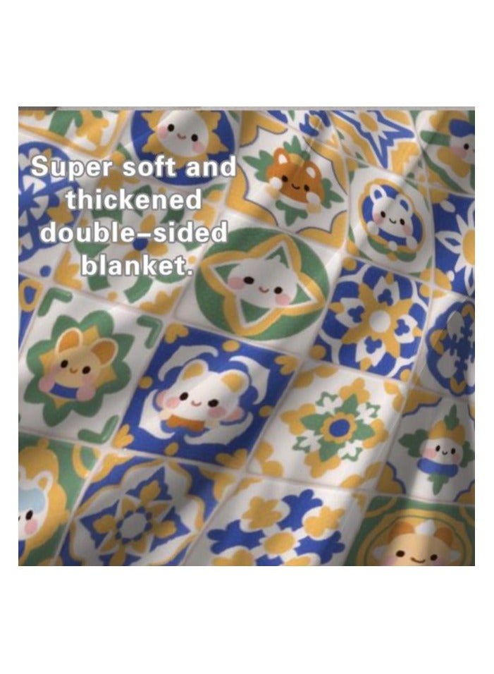 general Baby and children's cartoon flannel thin blanket (warm and comfortable, suitable for sleep, game use) 70cm*100cm - 545 - Image 4