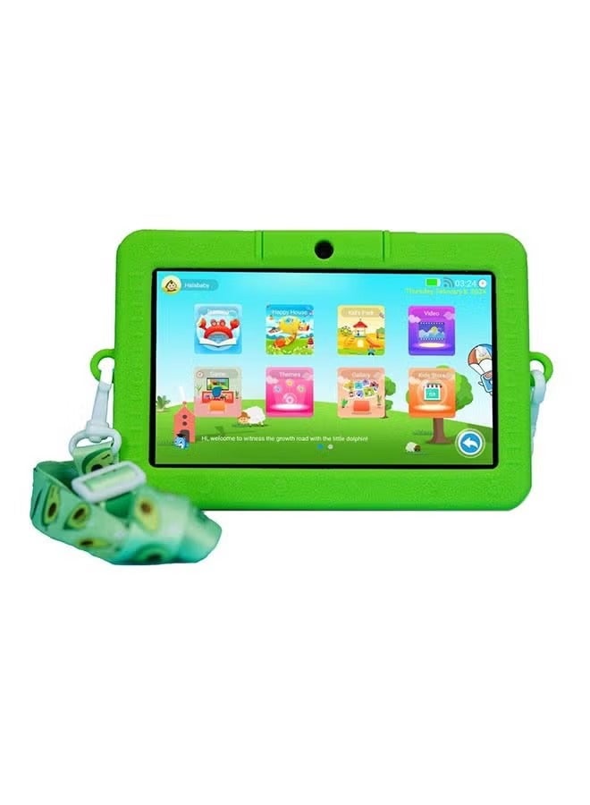 Oteeto Tab 5 Travel Mate 7-Inch IPS LED Display 5G Wifi Kids Tablet with 4GB RAM and 128GB ROM and 3000mAh Battery - Green - Image 1