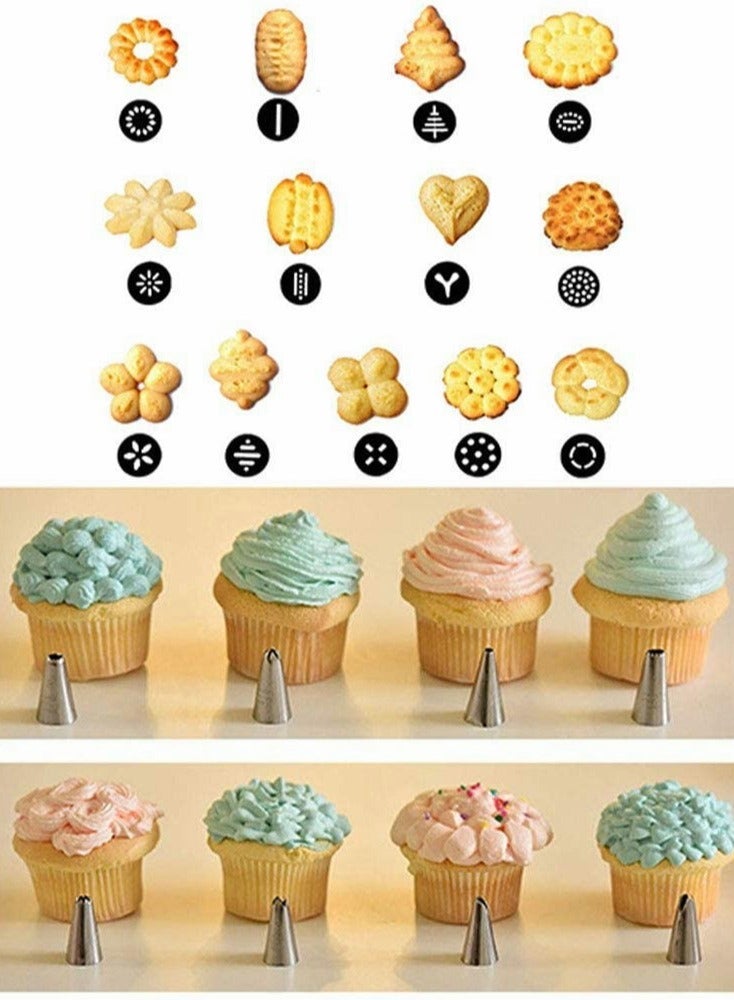DIY Cookie Press Gun Set - Create Beautiful Cookies with 8 Icing Nozzles & 13 Molds for Fun Baking! - Image 2