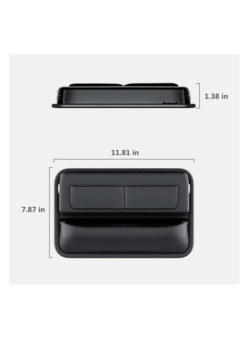 Car Seat Gap Filler Organizer for Car Front Seat Auto Console Side Storage Box,Black - Image 2