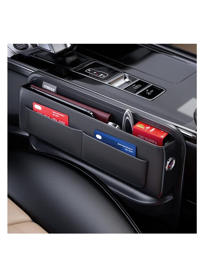 Car Seat Gap Filler Organizer for Car Front Seat Auto Console Side Storage Box,Black - Image 1