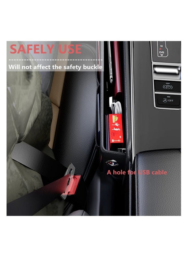 Car Seat Gap Filler Organizer for Car Front Seat Auto Console Side Storage Box,Black - Image 3