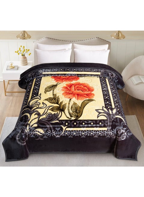 Soft-touch blanket engraved with distinctive winter designs and engravings, two-piece, 6 kg, size 240X220 cm
