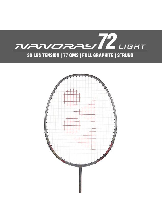 Yonex YONEX Nanoray 72Light Grey Strung Badminton Racquet  (Pack of: 1, 77 g)  - Image 2