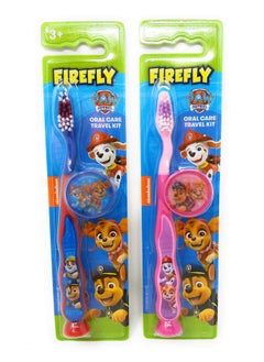 Firefly PAW Patrol Toothbrush for Kids 3+ yrs. Soft Suction Cup Pack of 2  - Image 1