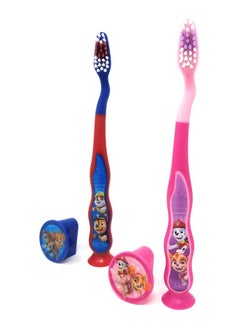 Firefly PAW Patrol Toothbrush for Kids 3+ yrs. Soft Suction Cup Pack of 2  - Image 2