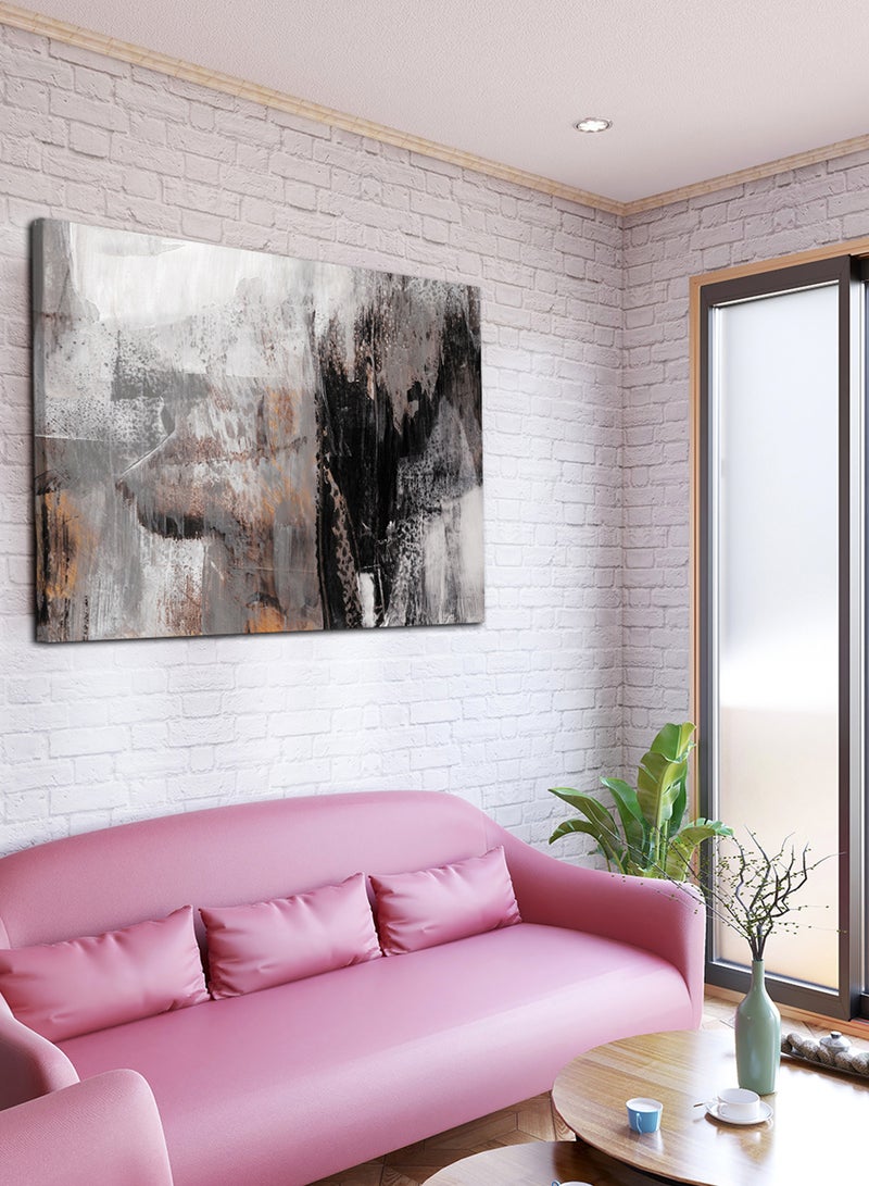 LOWHA Canvas Wall Art Stretched Over Wooden Frame with Dark Painting - Image 3