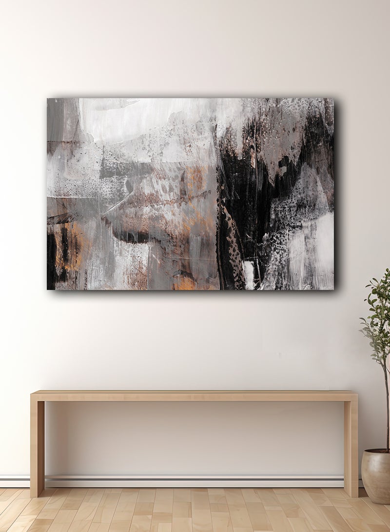 LOWHA Canvas Wall Art Stretched Over Wooden Frame with Dark Painting - Image 2