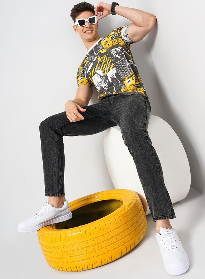 شركة المرآب الهندية جينز رجالي أسود ضيق بخصر متوسط من ذا إنديان جراج كو - Image 4