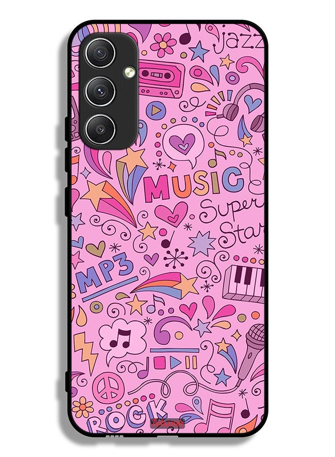 Tolwak Samsung Galaxy A34 5G Protective Case Cover Music Tags - Image 1