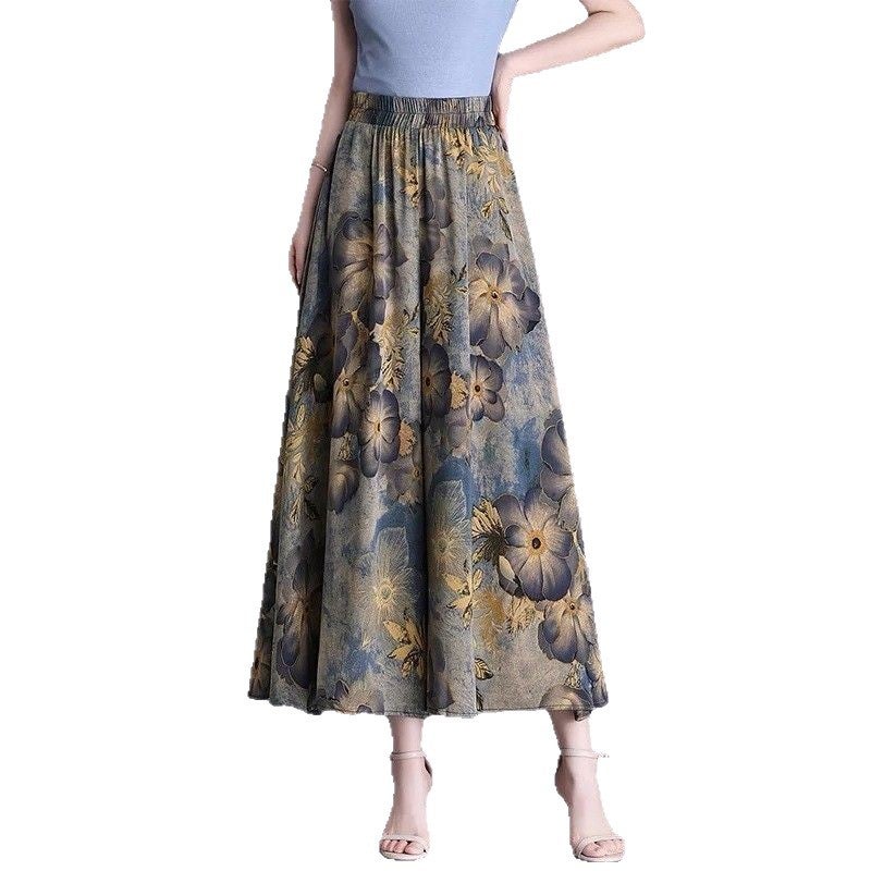 Flowy Women's Casual Wide Leg Print Pants - Image 5