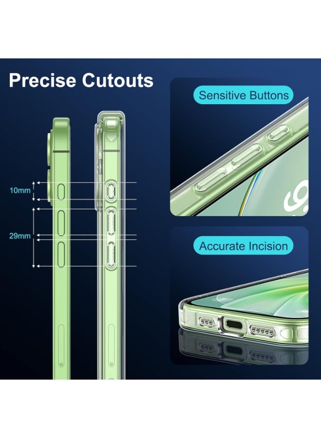 بورتوني جراب شفاف لهاتف iPhone 17 متوافق مع غطاء MagSafe لهاتف iPhone 17 مع زجاج مقسّى 9D وواقي عدسة الكاميرا، غطاء شفاف مقاوم للصدمات لهاتف iPhone 17 مقاس 6.3 بوصة - Image 4