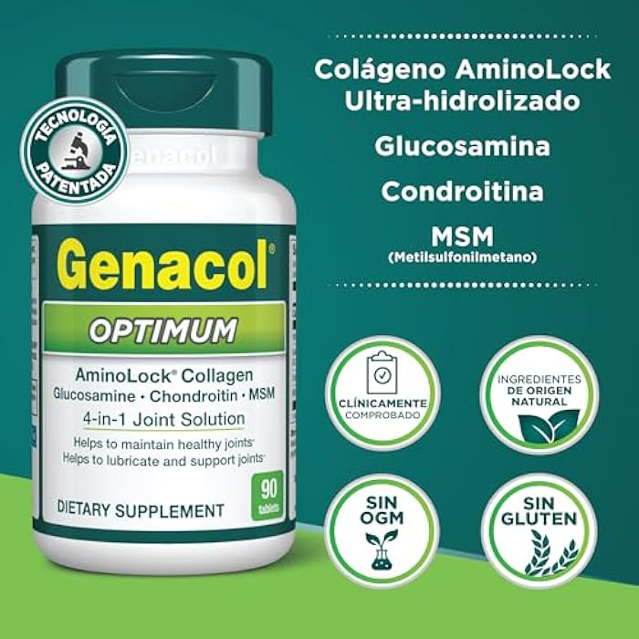Genacol Optimum – Glucosamine, Chondroitin, MSM and Ultra-Hydrolyzed Collagen Joint Supplement, Maintains Healthy Joints, Protects & Lubricate Cartilage, 90 Tablets (30-Day Supply) - Image 3