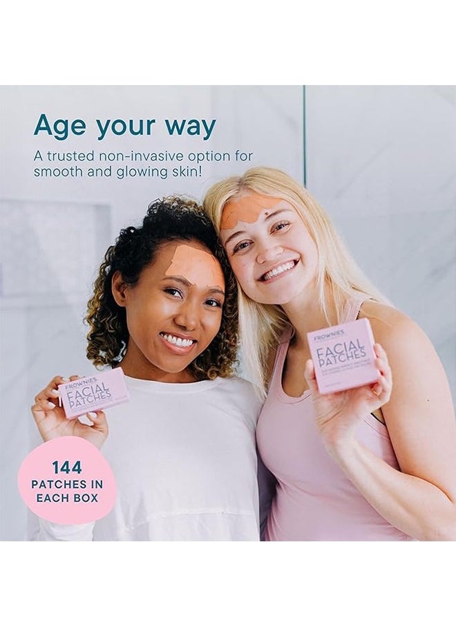 Frownies - The Original Wrinkle Patch Facial Patches 144 Patches, Non Invasive Wrinkle Smoothers for Corners of Eyes and Mouth, Anti Wrinkle Patches - Image 1