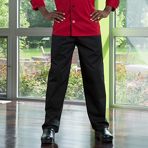 Uncommon Threads mens Classic Baggy With 3" Elastic Waist Chefs Pants, White, Small US - Image 4