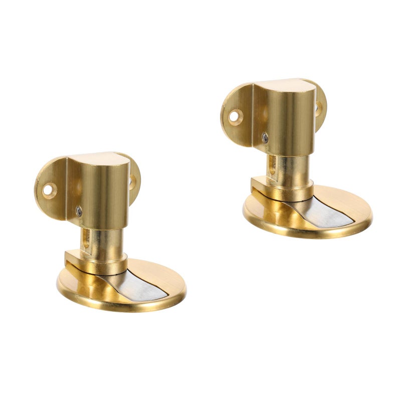 2pcs Adjustable Door Stop Stainless Steel Door Catch Silent Door Retainer For Home Or Office Prevents Door Damage Doorstops - Image 1