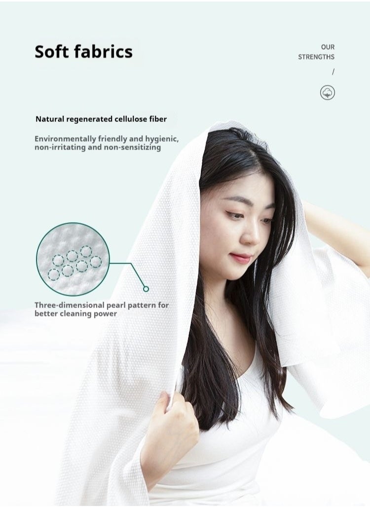 Generic Disposable Bath Towel, 5 Individually Packed, White Large Body Camping Towel, Quick Drying Disposable Towel, Thickened Absorbent 56 x 27.5 Inch（70*140CM）, Travel Shower Hiking Backpack Bathroom Convenient to Use  - Image 5