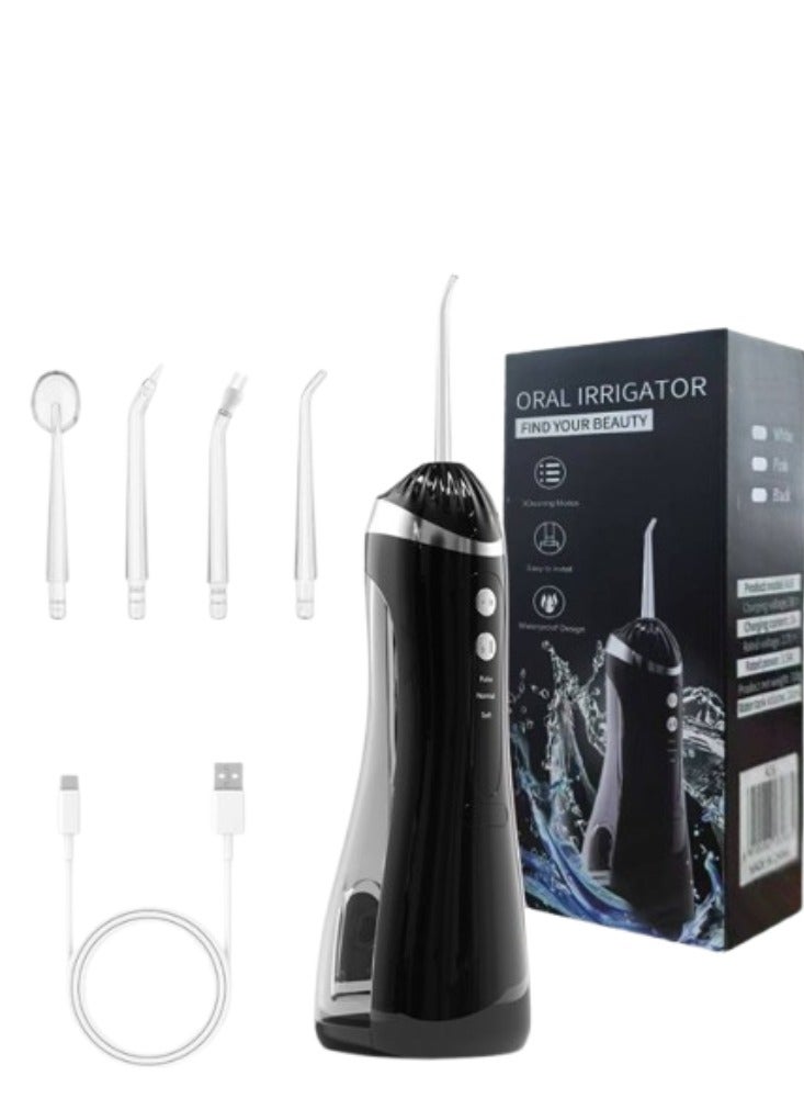 Generic Water Flosser for Teeth Cleaning Rechargeable, Oral Care & Whitening - IPX7 Waterproof, Portable, USB Type-C Charging, 1200mAh Battery 300ml Water Tank, Hygiene with 5 Dental Floss  - Image 1