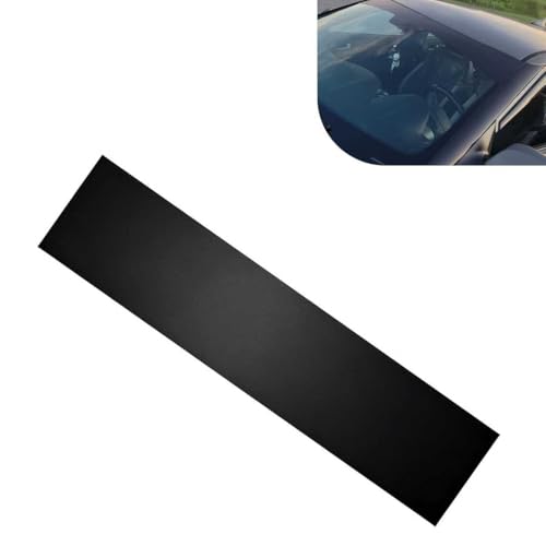 Zosgrew Car Windshield Sun Strip Tint Matte Front Windshield Waterproof Banner Tint Universal Sun Visor Decorative Decals for Cars Trucks SUVs Black A - Image 1