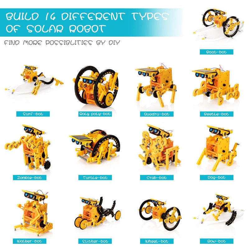 KIDWILL 14-in-1 Solar Robot Kit, Stem Projects for Kids Age 8-12, Educational STEM Science Toy, DIY Solar Power Building Kit, Robotic Set Toys Gift for Boys Girls 8 9 10 11 12 Years Old - Image 5