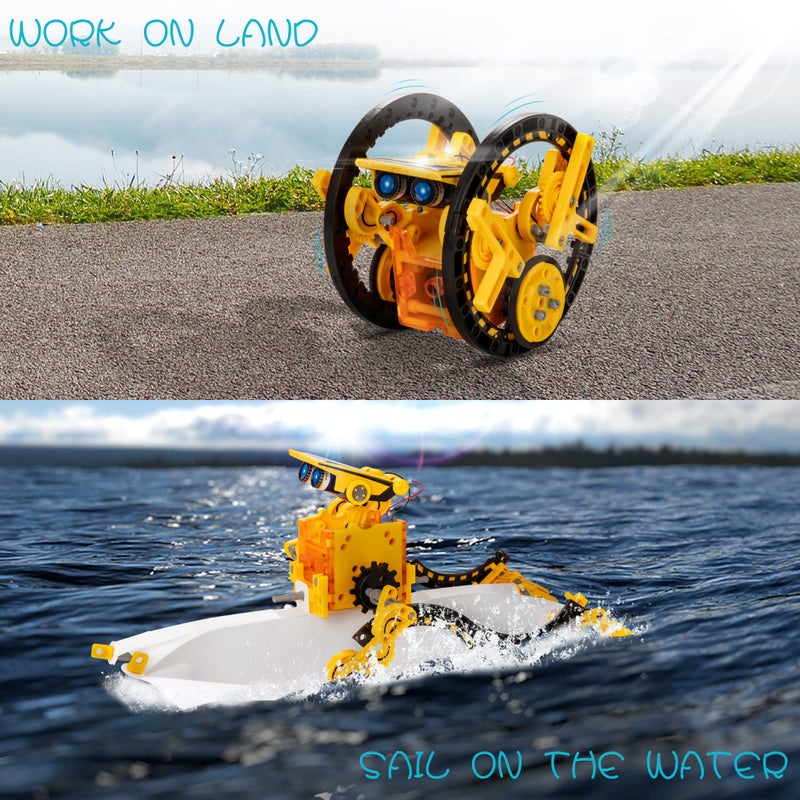 KIDWILL 14-in-1 Solar Robot Kit, Stem Projects for Kids Age 8-12, Educational STEM Science Toy, DIY Solar Power Building Kit, Robotic Set Toys Gift for Boys Girls 8 9 10 11 12 Years Old - Image 3