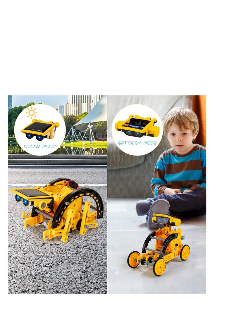 KIDWILL - 14-in-1 solar robot kit stem projects for kids age 8-12 educational science toy do it yourself solar power building kit robotic set toys gift for boys girls 8 9 10 11 12 years old - Image 1