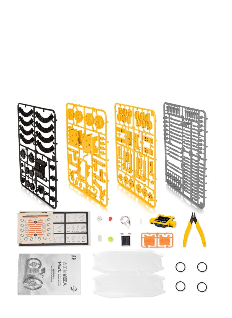 KIDWILL - 14-in-1 solar robot kit stem projects for kids age 8-12 educational science toy do it yourself solar power building kit robotic set toys gift for boys girls 8 9 10 11 12 years old - Image 1