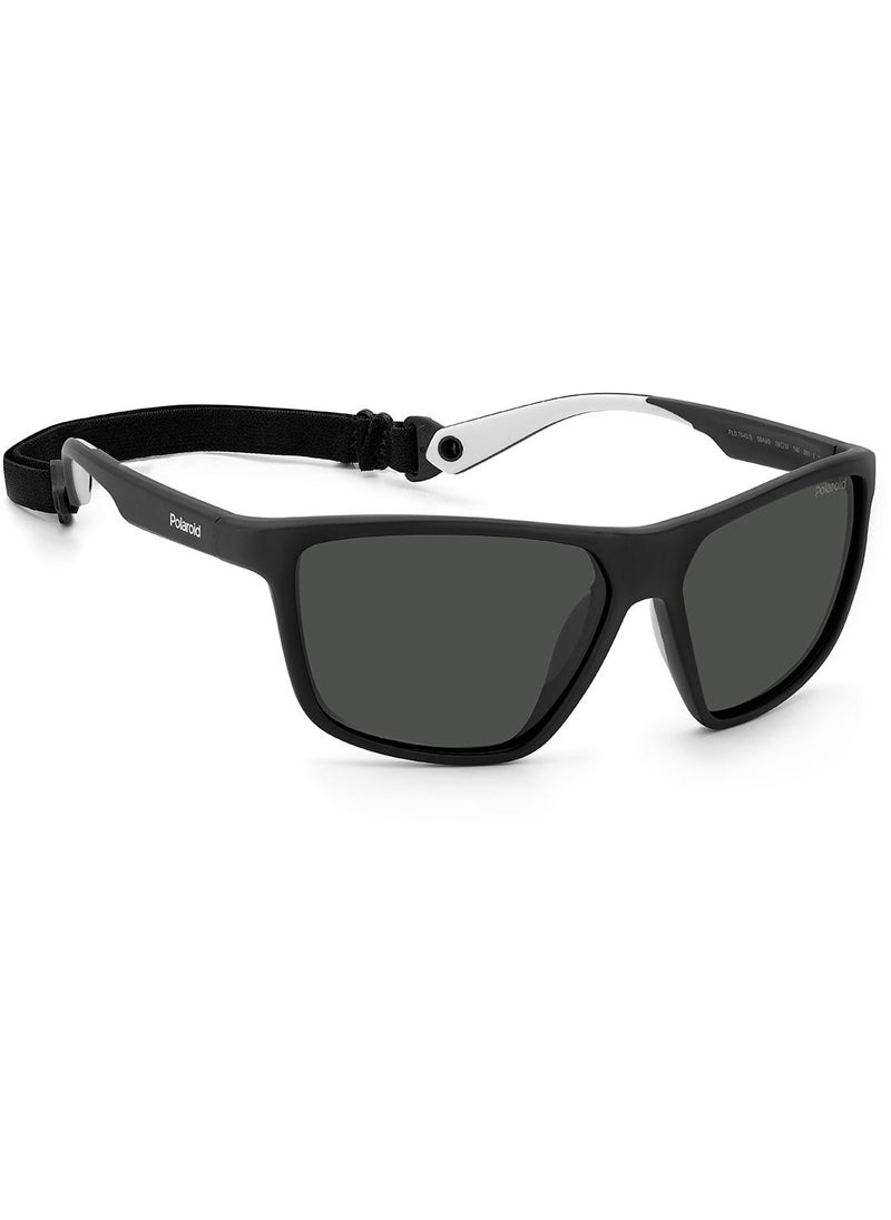 Polaroid Men Rectangular Sunglasses PLD 7040/S  BLACKGREY 59  - Image 2