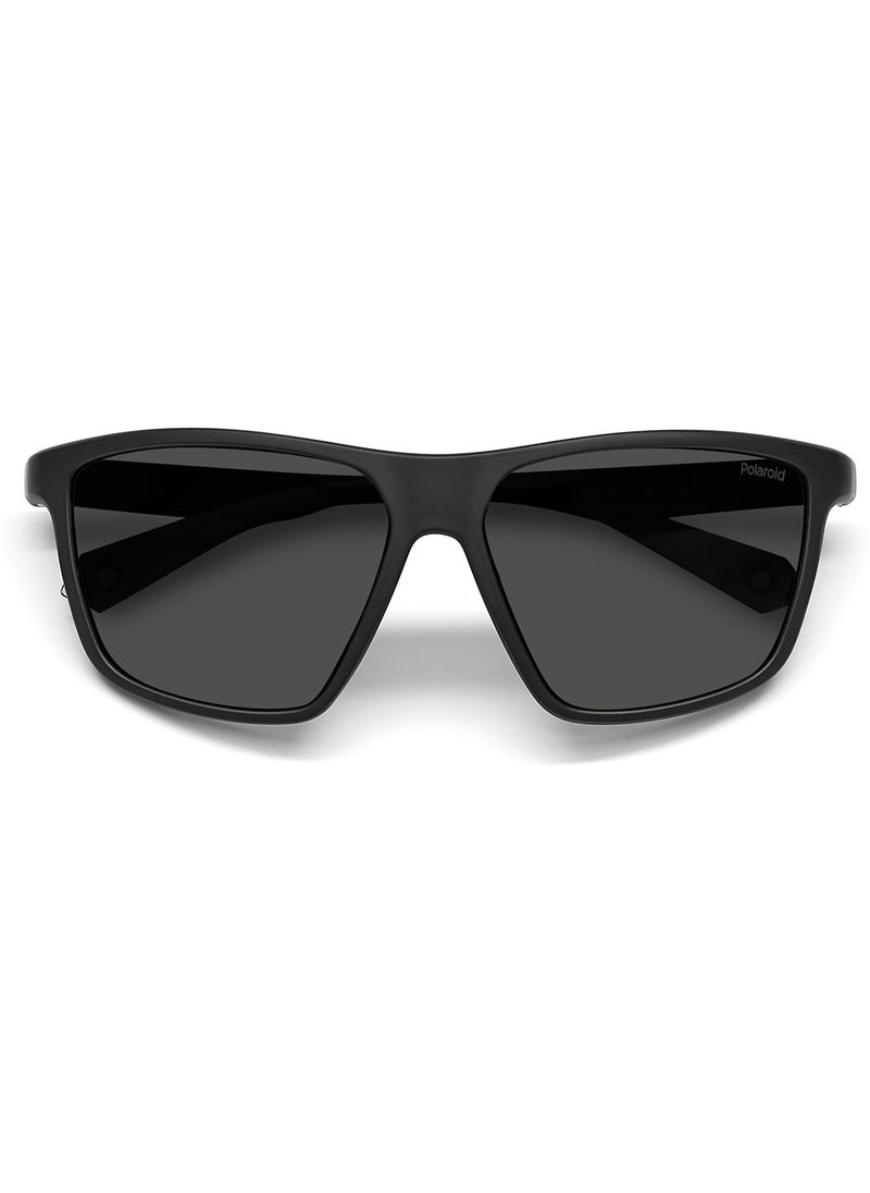 Polaroid Men Rectangular Sunglasses PLD 7040/S  BLACKGREY 59  - Image 4