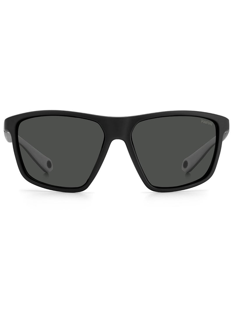 Polaroid Men Rectangular Sunglasses PLD 7040/S  BLACKGREY 59  - Image 3