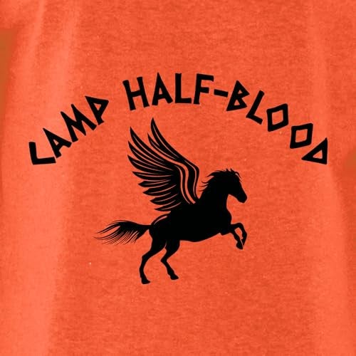 shop4ever Camp Half Blood T-Shirt Demigod Tee Large Orange 0 - Image 3