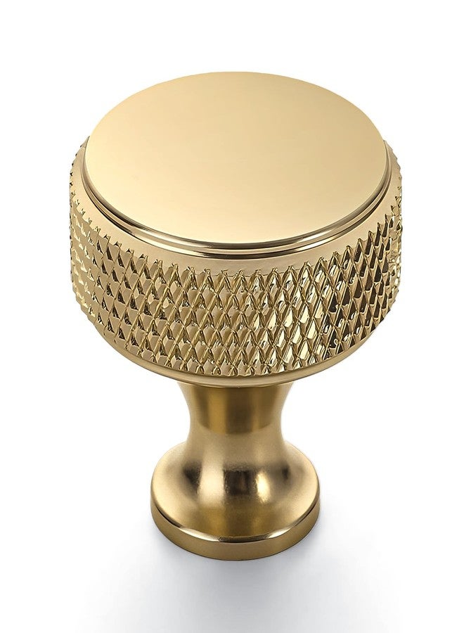 Coinkoly 10 Pack Champagne Bronze Knurled Cabinet Knobs for Dresser Drawer Pulls Brass Cupboard Hardware for Cabinets CK0029 - Image 1