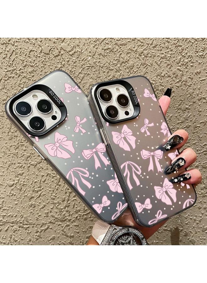 S-TOP Case For iPhone 13 Silver Painting PC Hybrid TPU Phone Case - Image 3