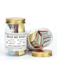Cross-border explosives Bible Verses Jar, Christian Gifts devout prayer jar Plastic (72 strips)