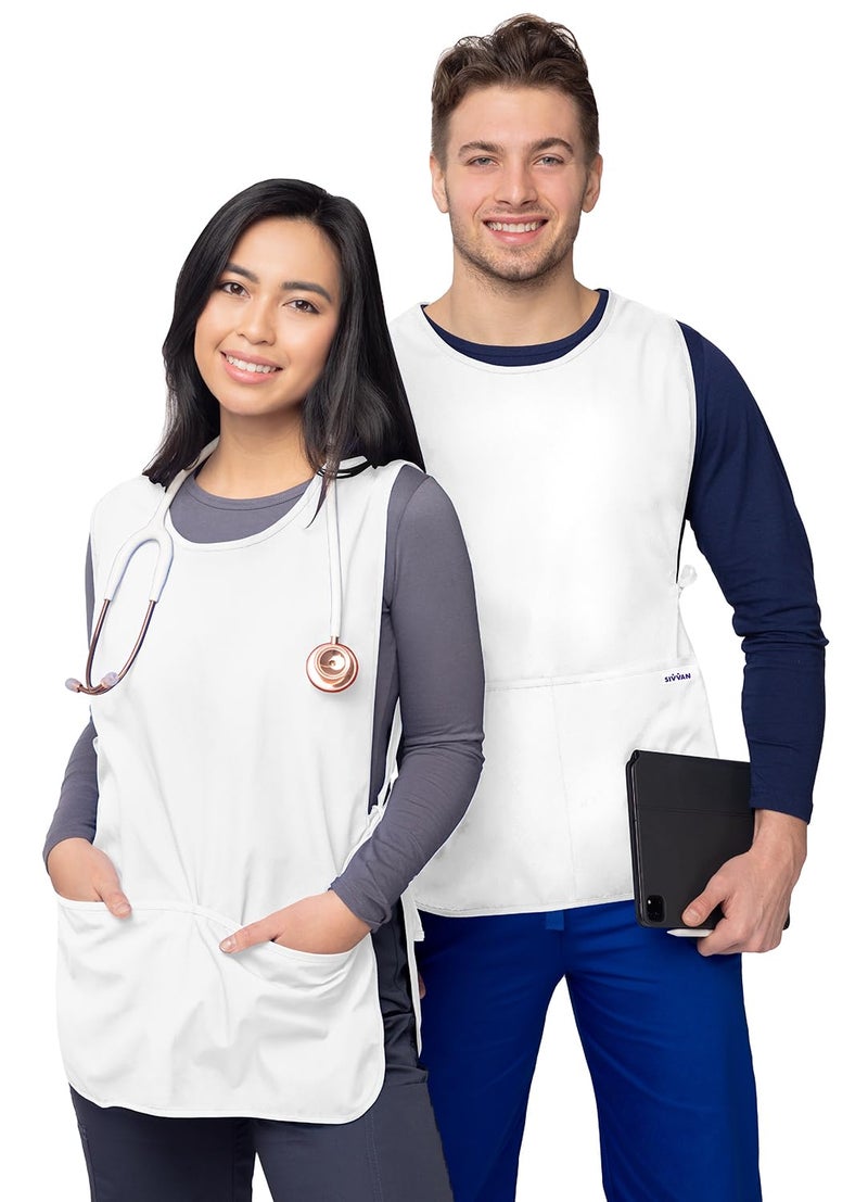 Sivvan مئزر سيفان للجنسين - مئزر الطباخ 6 قطع - S87006 - أبيض - R - Image 2