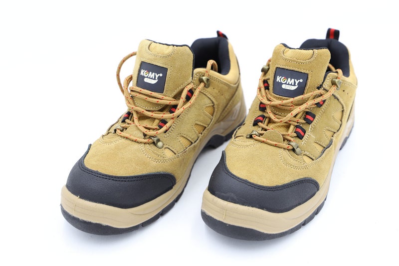 Komy Pro Series Premium  Engineer Low Ankle Safety Shoes S1PL SR Non Metalic, With Composite Toe Cap, Kevlar Midplate, Antistatic EVA , PU Daul Density Sole, Super Slip-Resistant , Breathable & Abrasion Resistant Mesh Lining  & Brown Cow Suede Leather Upper  - Model No:KMS300P - Image 3