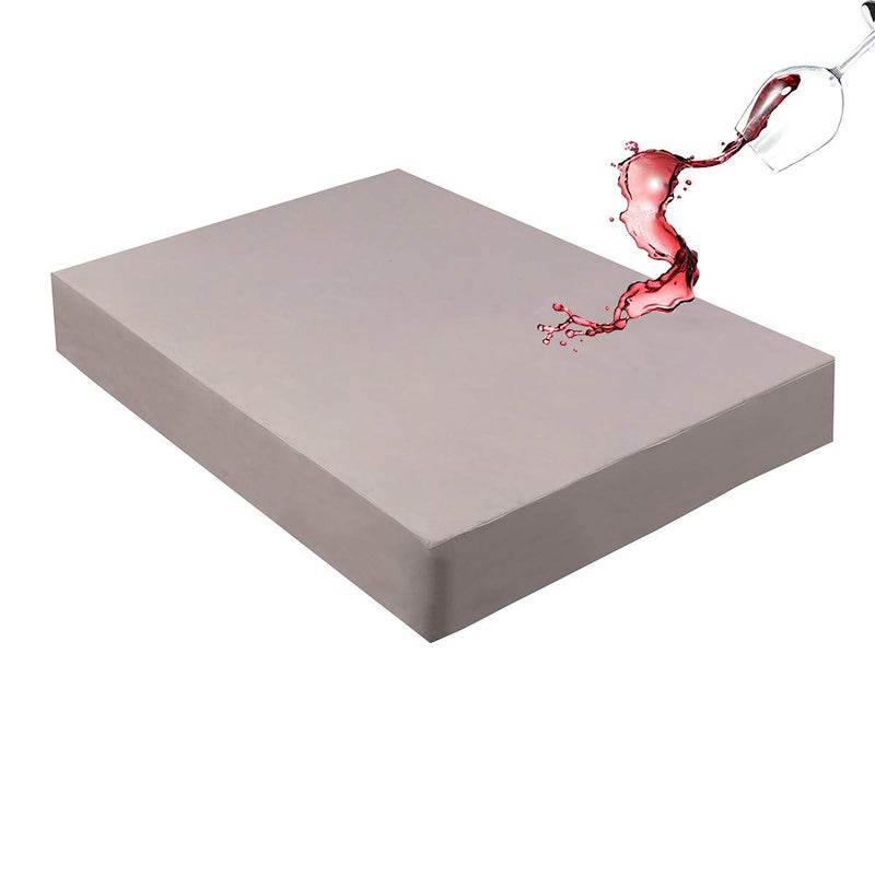 Mecerock 6 Colors Grey Queen Size Waterproof Mattress Protector Washable Mattress Cover Fitted to 18 Deep