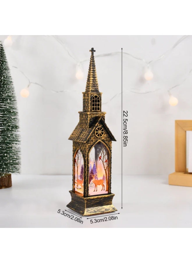 شمعدان فانوس عيد الميلاد، شكل فريد، الوان زاهية، فانوس عيد الميلاد LED، لأنماط عيد الميلاد مثل زينة العطلات، وأعياد الميلاد والكريسماس - Image 1