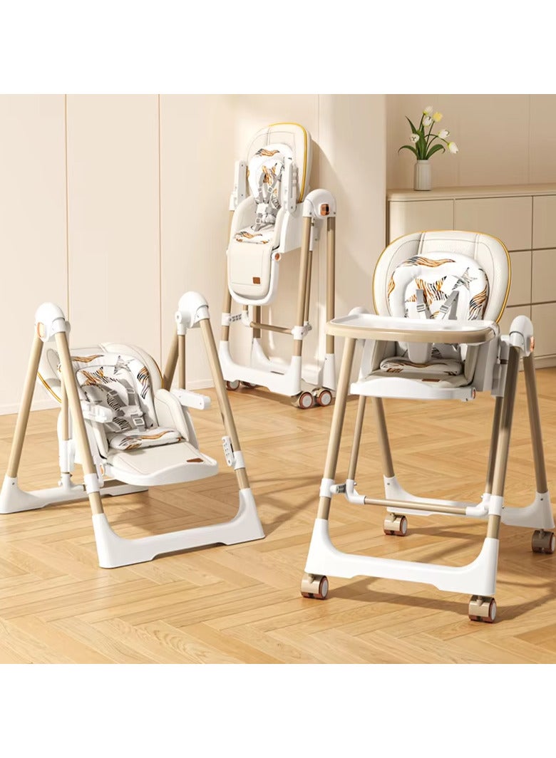 OLUDENIZ 3-in-1 Multifunctional Baby High Chair - Dining, Feeding, and Swing Seat - Image 2
