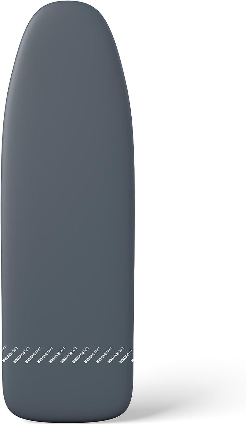 Laurastar Universalcover Dark Grey, Universal Ironing Board Cover, 131cm x 55cm, 100% Cotton, Folding Lines, Practical Clip, Adjustable, High-Comfort Thickness, Machine Washable, Unique Design - Image 1