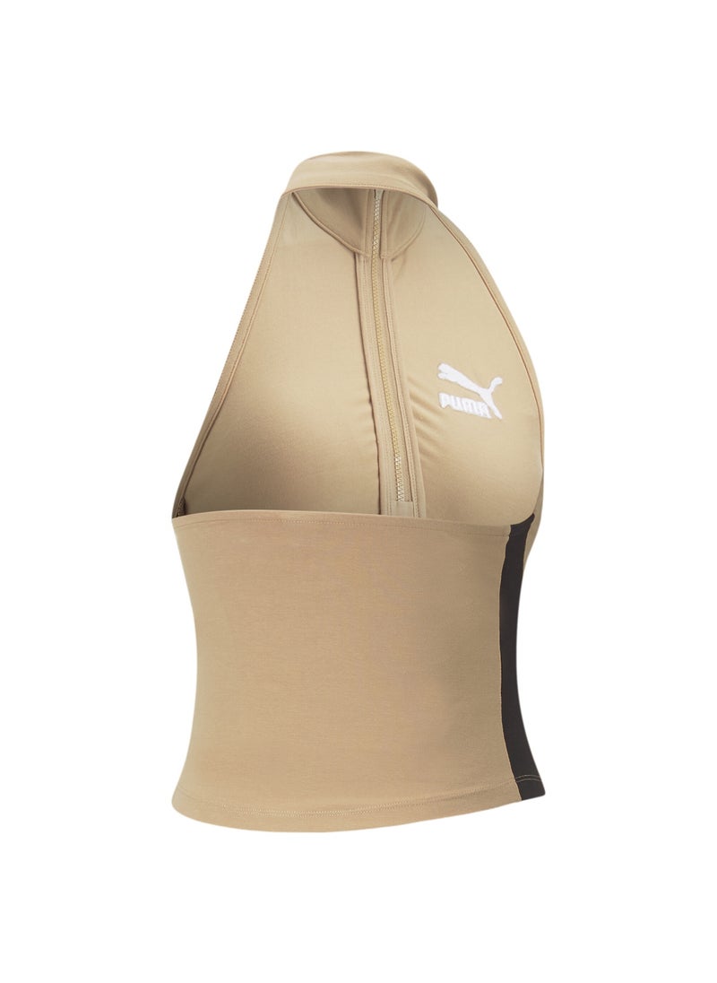 PUMA - T7 Womens Half-Zip Mock Neck T-Shirt - Image 1