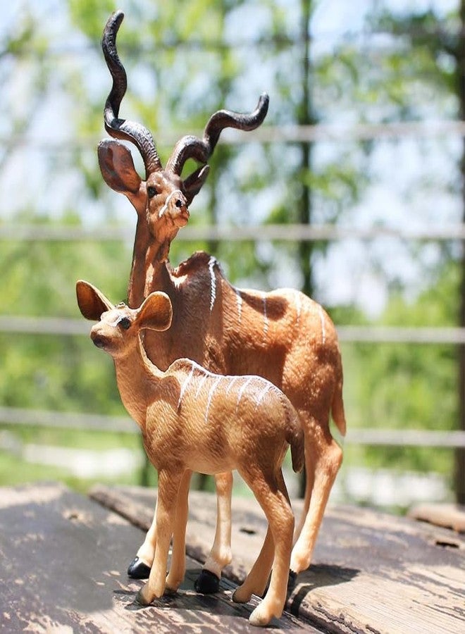 Gemini&Genius Realistic Antelopes Animal Toys, Forest Animals Deer Toy Playset, Miniature Decorations, Landscape Scenes, Cake Toppers, Gifts and Toys for Kids - Image 2