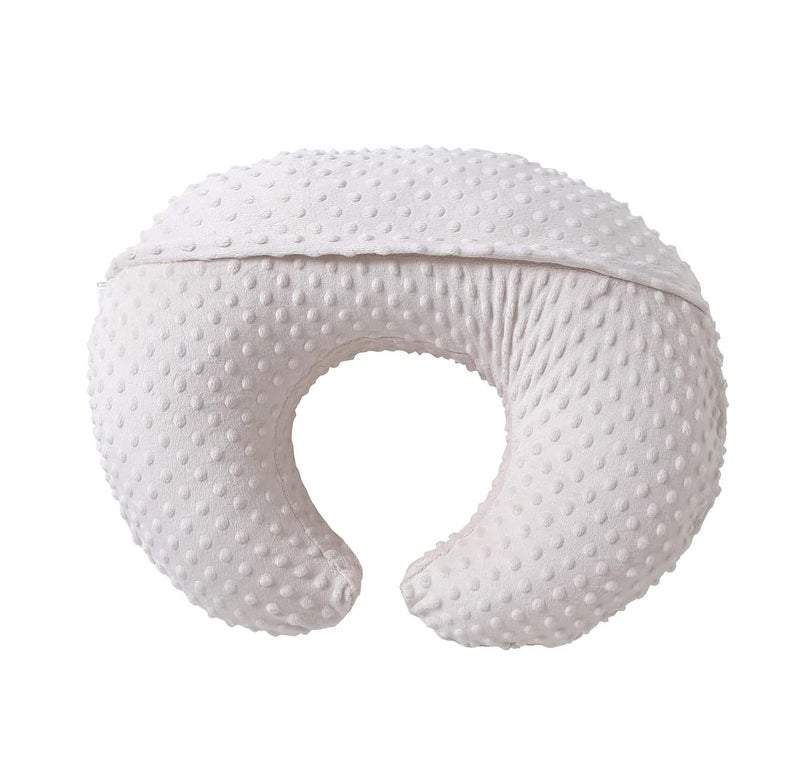 QUENESS Nursing Pillow Cover Breastfeeding Pillow Cases Plush Dot Slipcover Pillow Sham (Beige) - Image 3