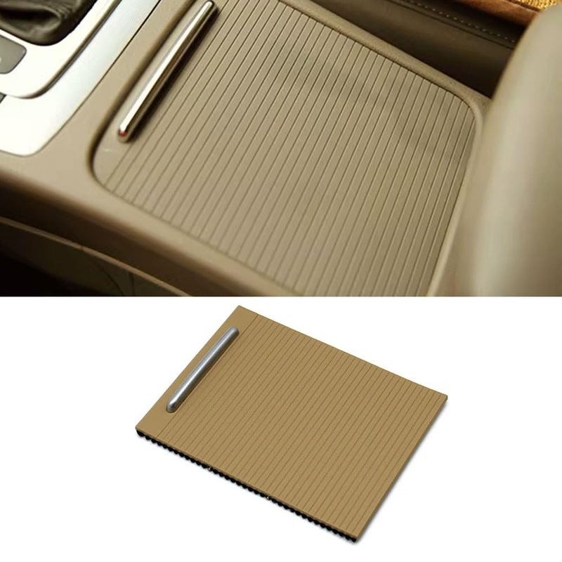 Goodithy Center Console Cup Holder Cover, Armrest Drink Water Roller Holder Panel Blind Shutter Trim Replacement for Volkswagen VW B6 B7 Passat CC (Dark Beige) - Image 1