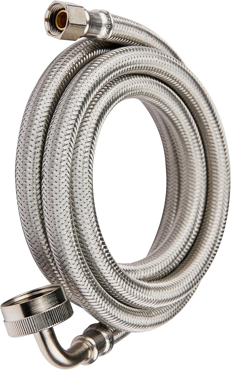 EFIELD Appliance Accessories Dishwasher Hose with 90 Degree FGH Elbow, 6 Feet Length, Water Supply Line, Premium Braided Stainless Steel,(HOSE011) - Image 2