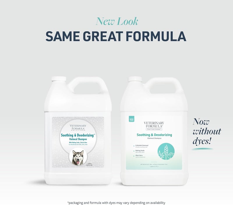 Veterinary Formula Solutions Soothing and Deodorizing Oatmeal Shampoo for Dogs, 128 oz/1 Gallon – Baking Soda, Zinc, Aloe Eliminates Odors, Cleanses, Hydrates and Heals Skin – Long Lasting Fragrance - Image 2