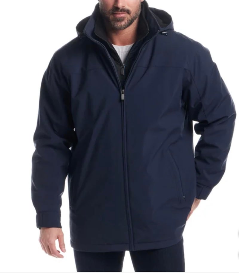 Weatherproof Men's Stetch Ultratech Windproof and Water Resistant Jacket (US, Alpha, Medium, Regular, Regular, Blue) - Image 2