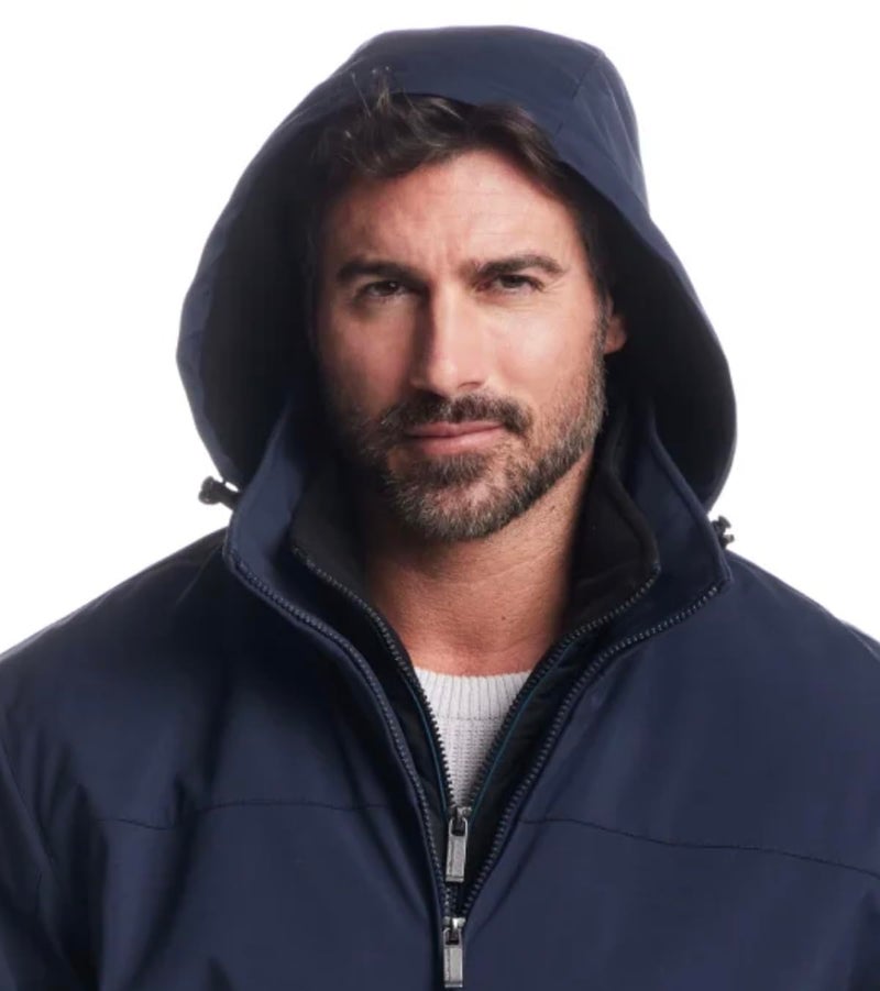Weatherproof Men's Stetch Ultratech Windproof and Water Resistant Jacket (US, Alpha, Medium, Regular, Regular, Blue) - Image 3