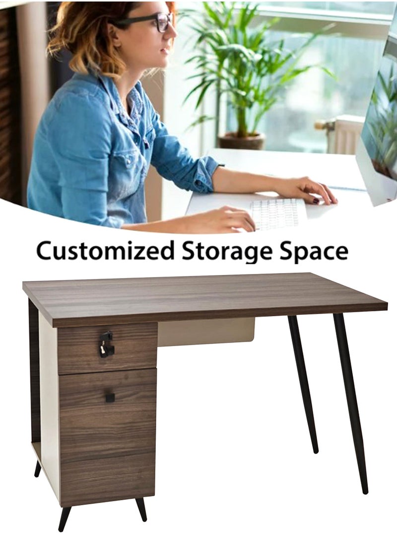 Generic - Wood Office Desk Computer Table, Modern Computer Desk Or Study Table 120*60*75cm. - Image 1