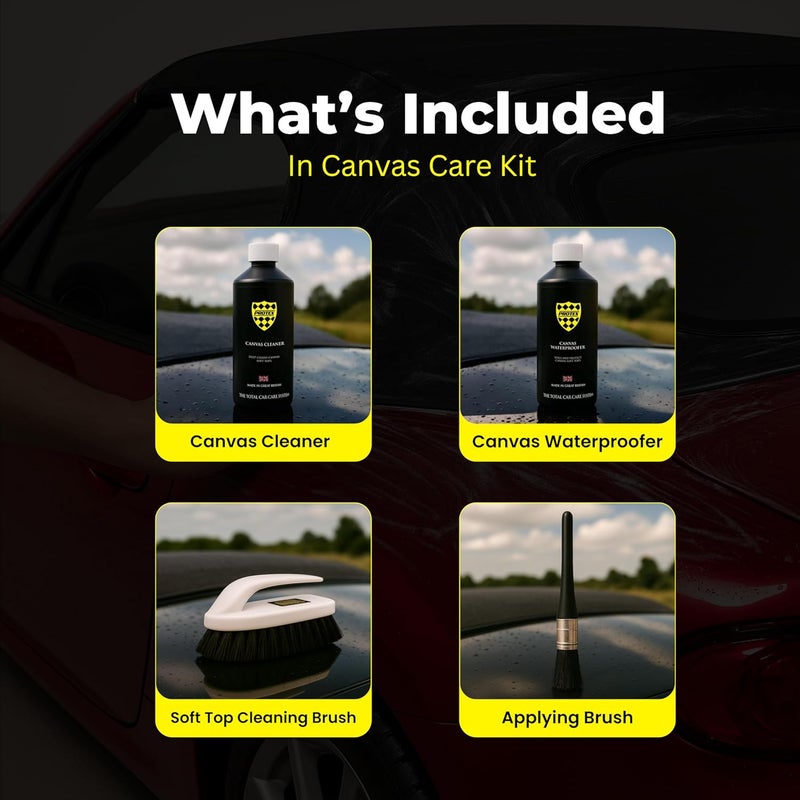 PROTEX Convertible Soft Top Care Kit with Canvas Cleaner & Waterproofer - 500ml - Image 5